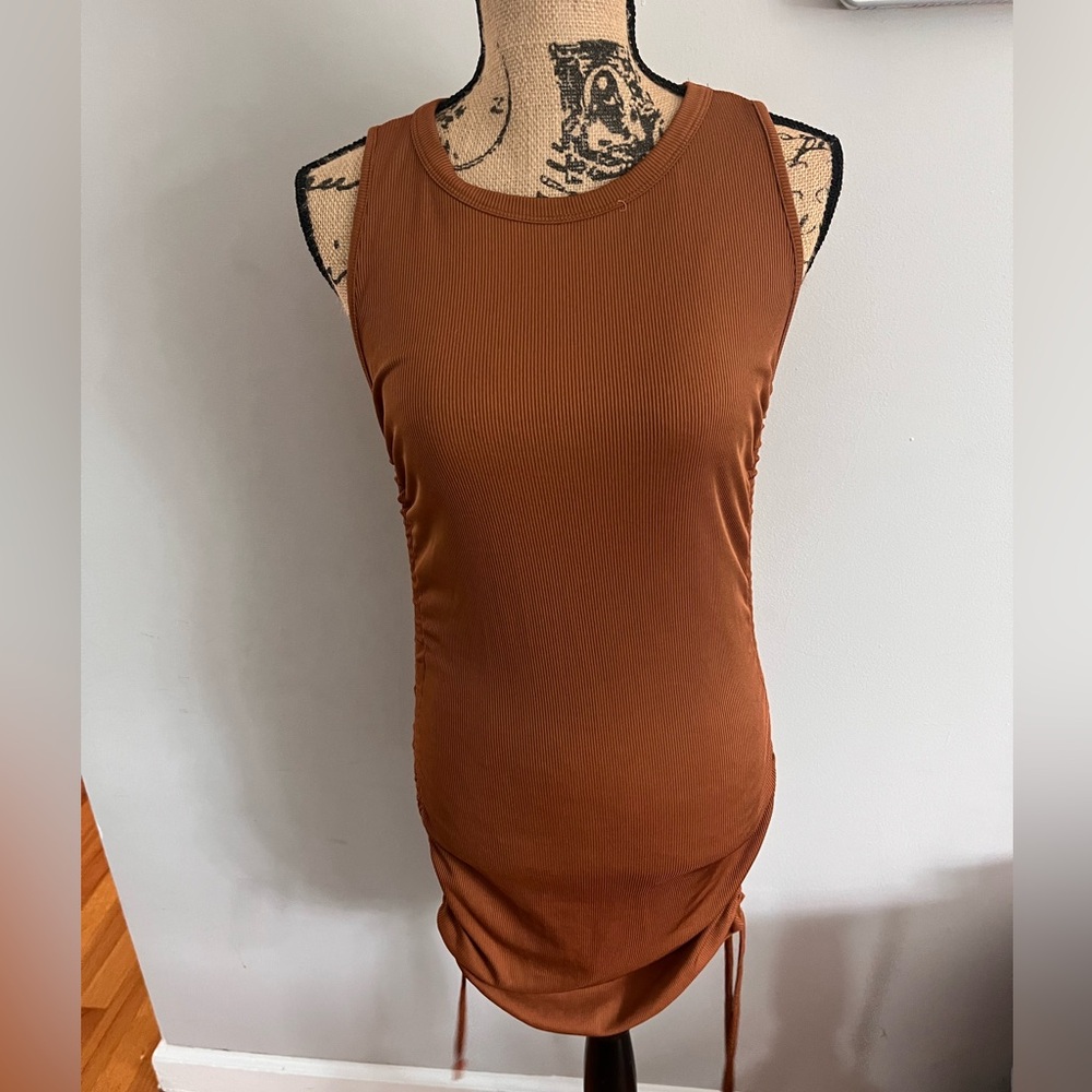 Chic Sleeveless Brown Women's Dress